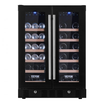 JC-150WM - 24-Inch Dual-Zone Wine & Beverage Fridge with Digital Control