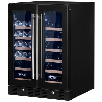 JC-150WM - 24-Inch Dual-Zone Wine & Beverage Fridge with Digital Control