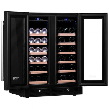 JC-150WM - 24-Inch Dual-Zone Wine & Beverage Fridge with Digital Control