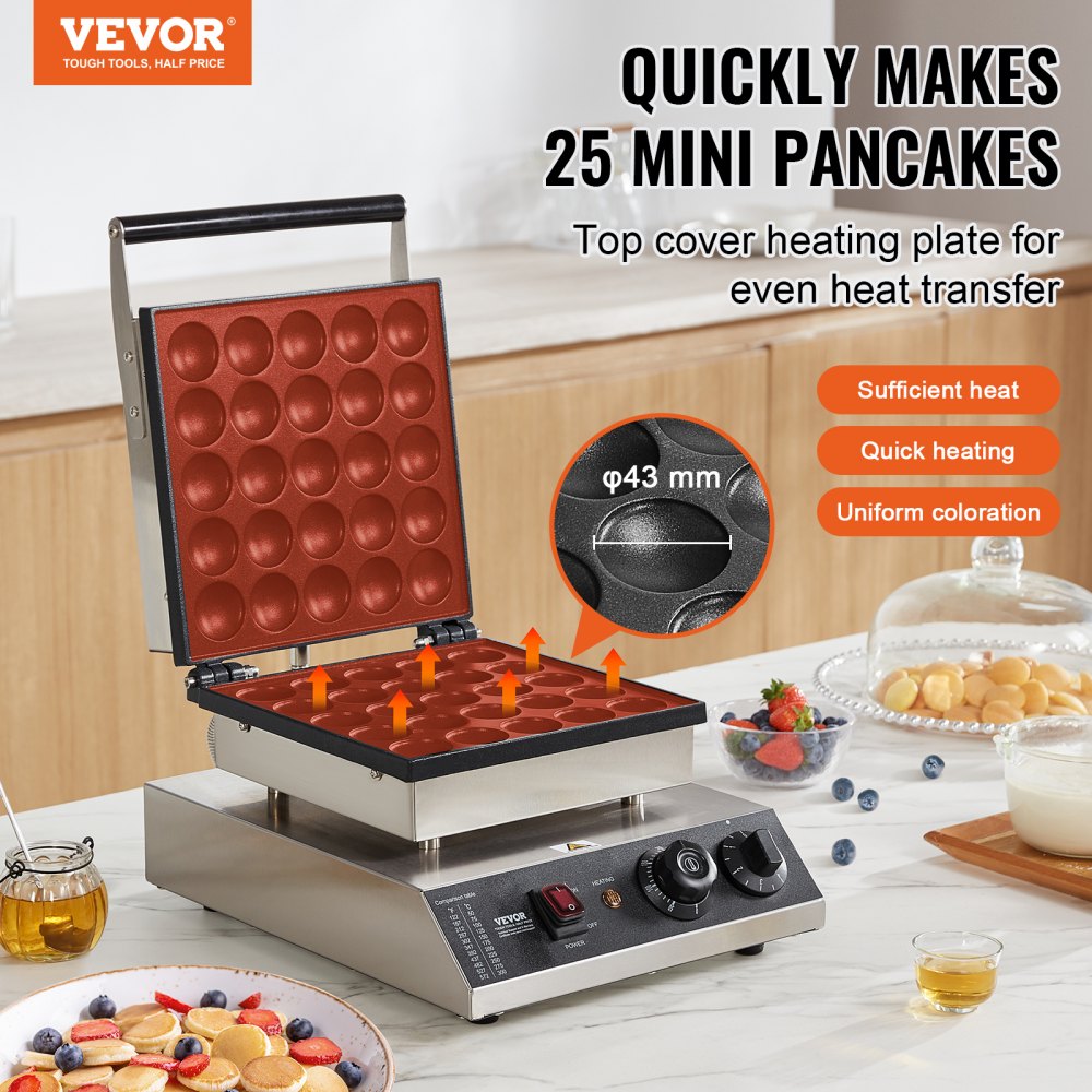 PC-25-2 - Professional Dorayaki Baker Machine with Timer & Stainless Steel Design