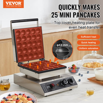 PC-25-2 - Professional Dorayaki Baker Machine with Timer & Stainless Steel Design