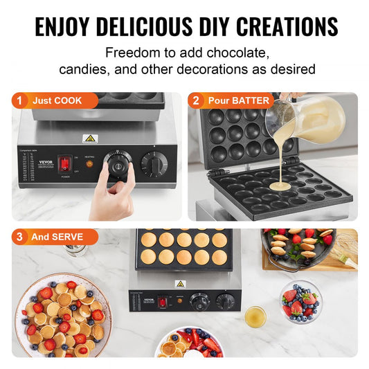 PC-25-2 - Professional Dorayaki Baker Machine with Timer & Stainless Steel Design