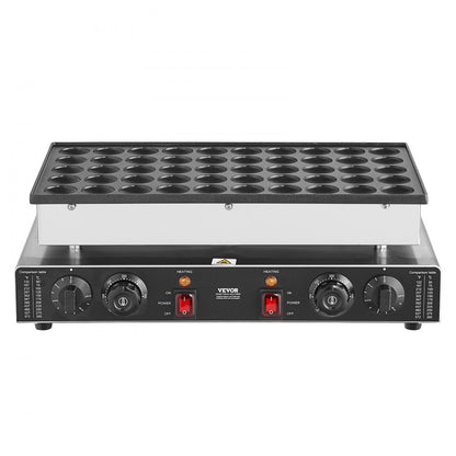 PC-50 - 1700W Stainless Steel Mini Pancake Maker for 50 Waffles