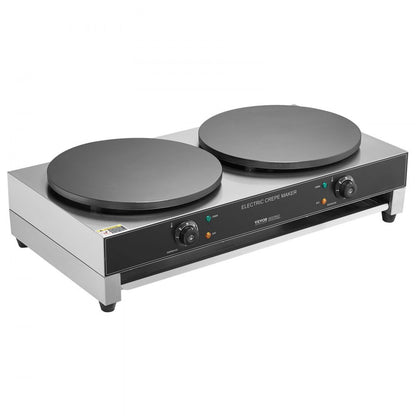 HT-2E - Commercial 3400W Crepe Maker with Adjustable Heat & Beep Alert