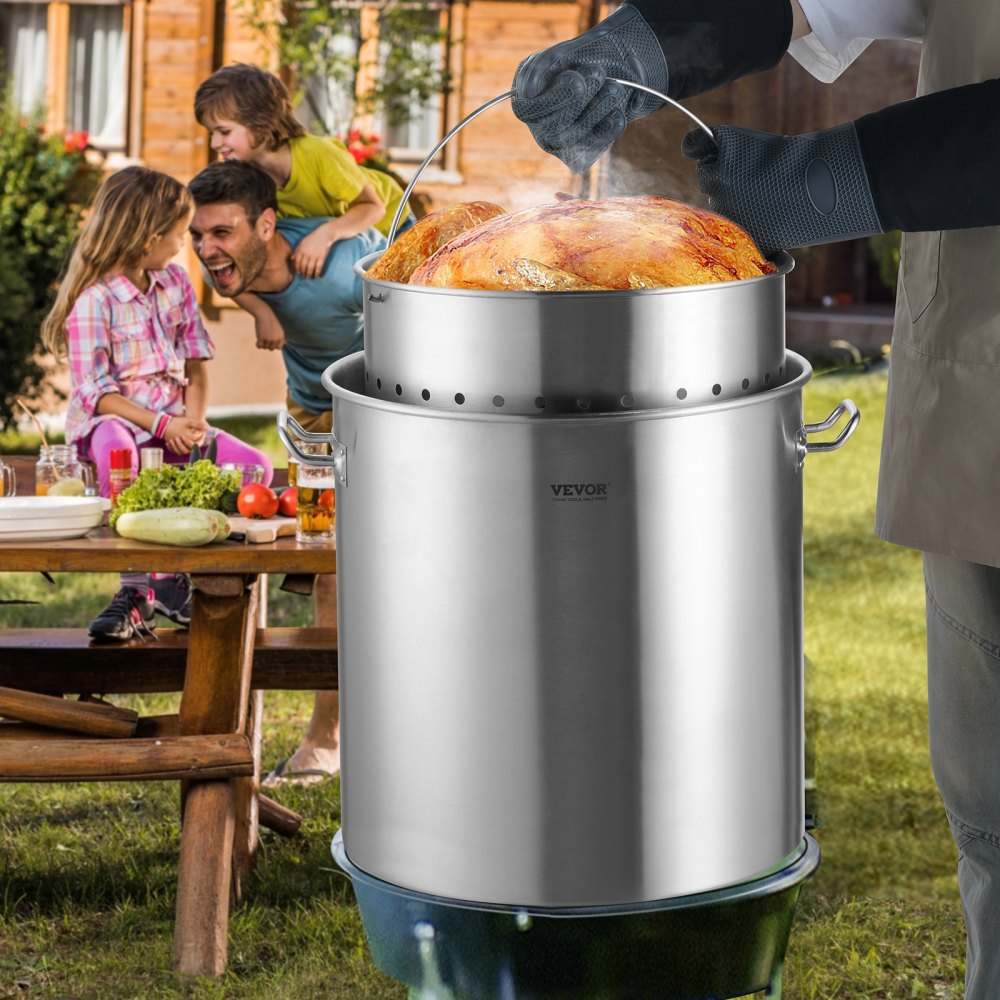 SP64QT404506S - 64QT Stainless Steel Stockpot with Strainer and Lid