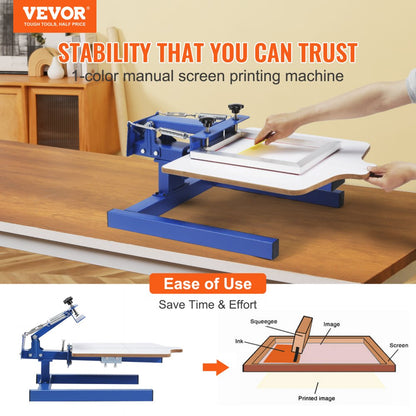 010278872998 - Beginner-Friendly Screen Printing Machine, 21.2 x 17.7 in