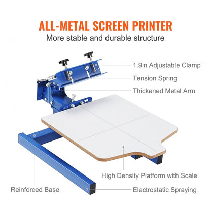 010278872998 - Beginner-Friendly Screen Printing Machine, 21.2 x 17.7 in