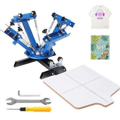 010833260552 - 4 Color Screen Printing Machine for DIY T-Shirt Projects