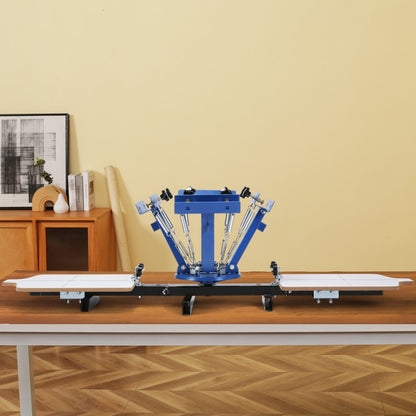 010782857170 - Compact 4-Color VEVOR Screen Printing Machine for Small Spaces