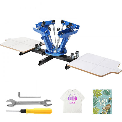 010782857170 - Compact 4-Color VEVOR Screen Printing Machine for Small Spaces