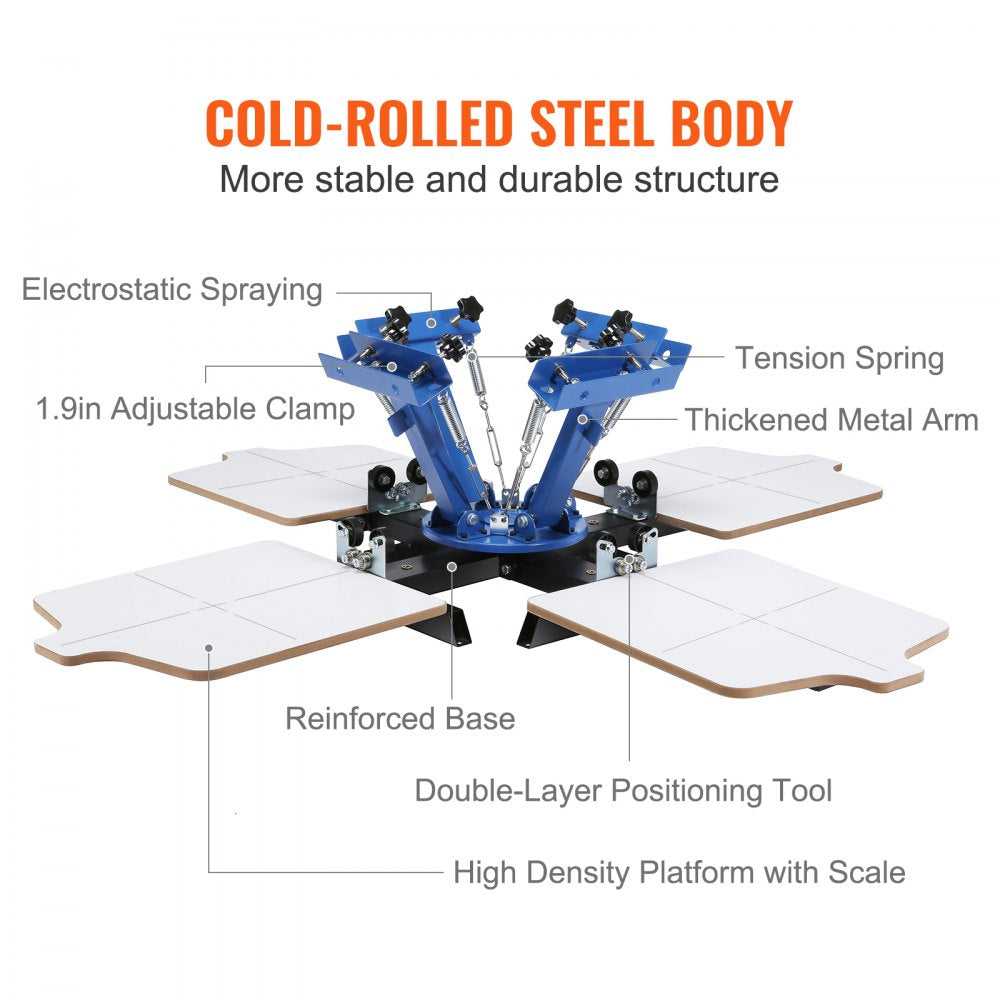 010598453338 - VEVOR 21.2"x17.7" Screen Printing Machine for T-Shirts