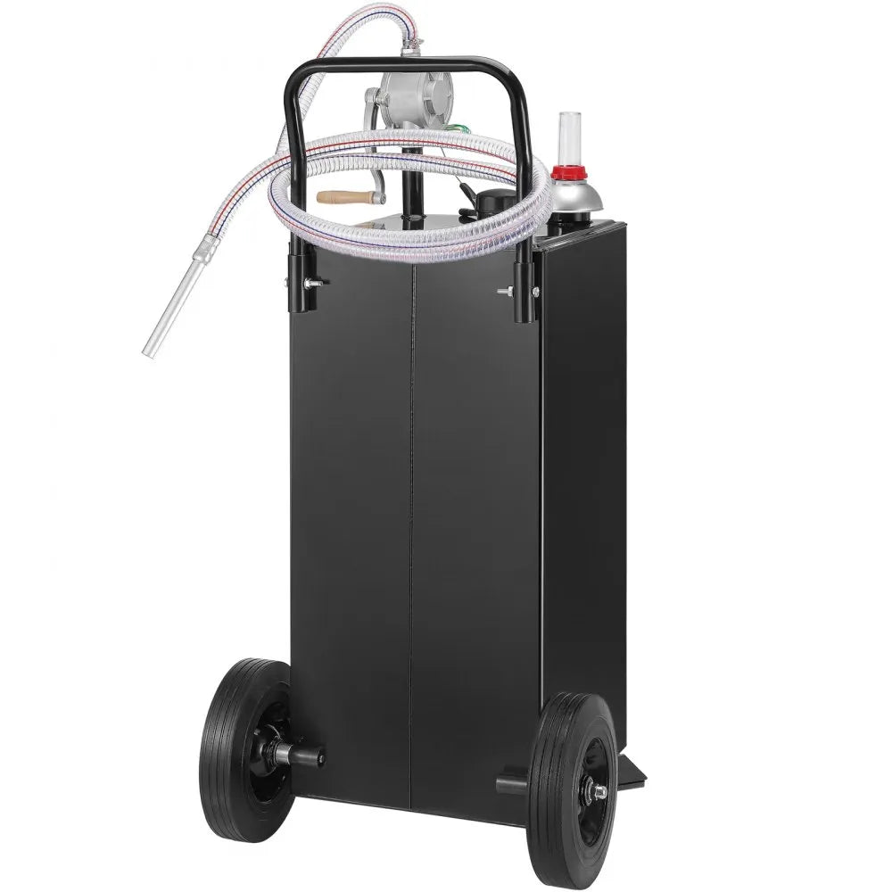 30 Gallon Fuel Caddy - Portable Stainless Steel Gas Tank with Manual Pump