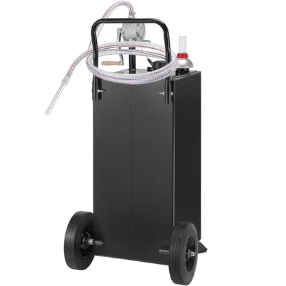 30 Gallon Fuel Caddy - Portable Stainless Steel Gas Tank with Manual Pump