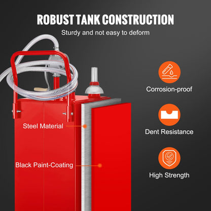 30 Gallon Fuel Caddy - Mobile Fuel Storage with Pump and Wheels