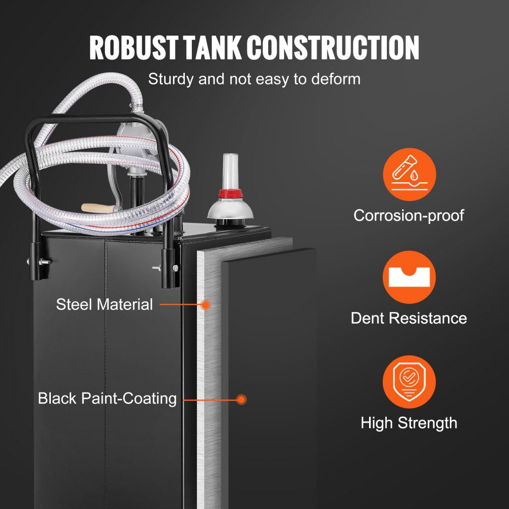 35 Gallon Fuel Caddy - 35 Gallon Portable Fuel Tank with Manual Pump