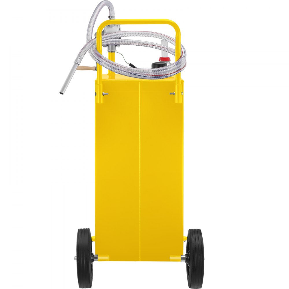 35 Gallon Fuel Caddy - Manual Pump Fuel Tank with Wheels for Easy Transport