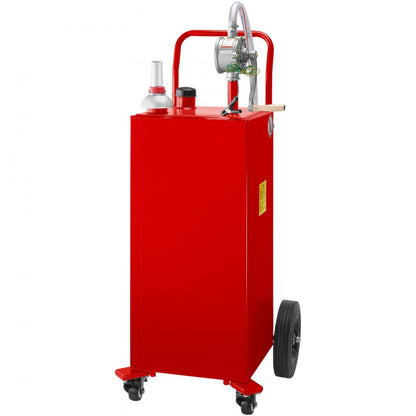 35 Gallon Fuel Caddy - Portable Gas Storage Tank with Easy Manual Pump