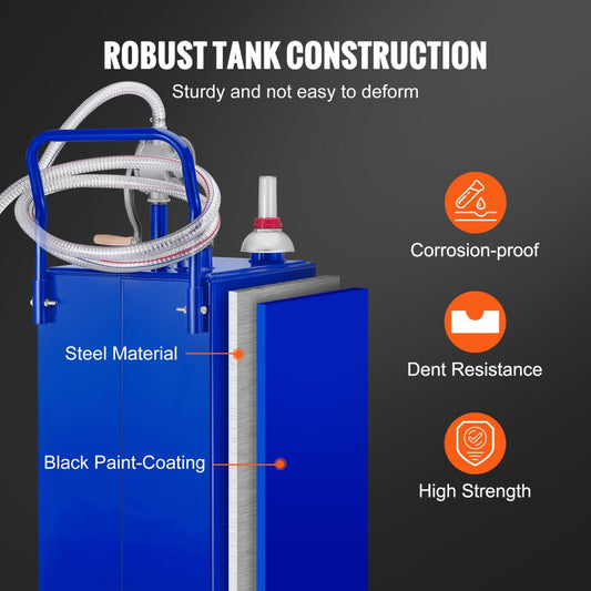 30 Gallon Fuel Caddy - Portable Fuel Tank with Wheels & Transfer Pump