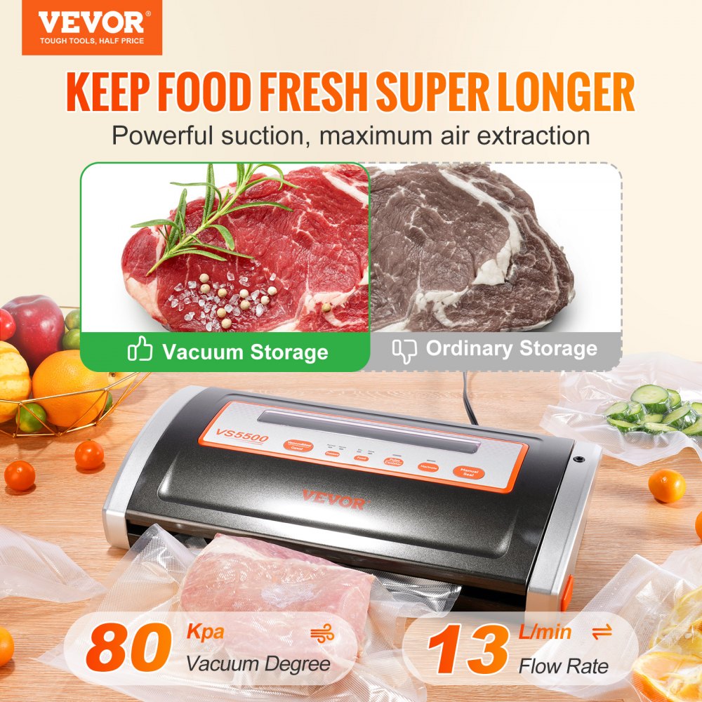 VS5500 - Efficient VEVOR Vacuum Sealer for Fresh Food Storage