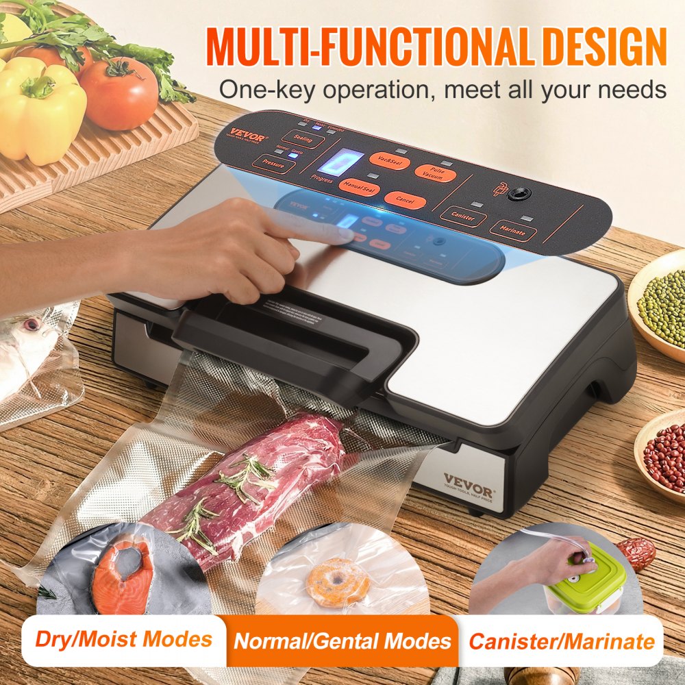 VS5164 - Efficient Dual Pump Vacuum Sealer for Moist & Dry Foods