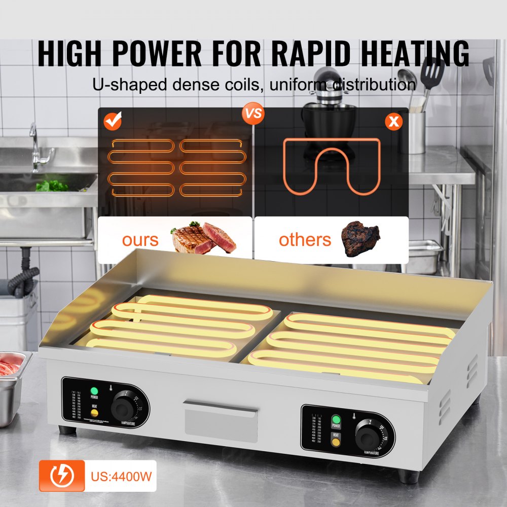 HT-820 - 28.74"x15.75" VEVOR Electric Griddle with Adjustable Temp Control