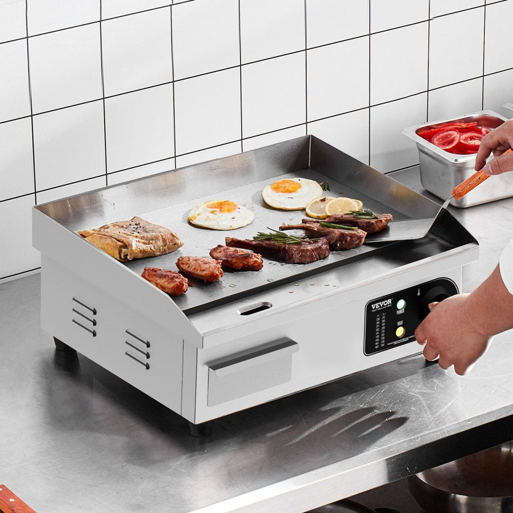 HT-450 - VEVOR Electric Griddle with 122-572°F Temp Control, A3 Iron Plate