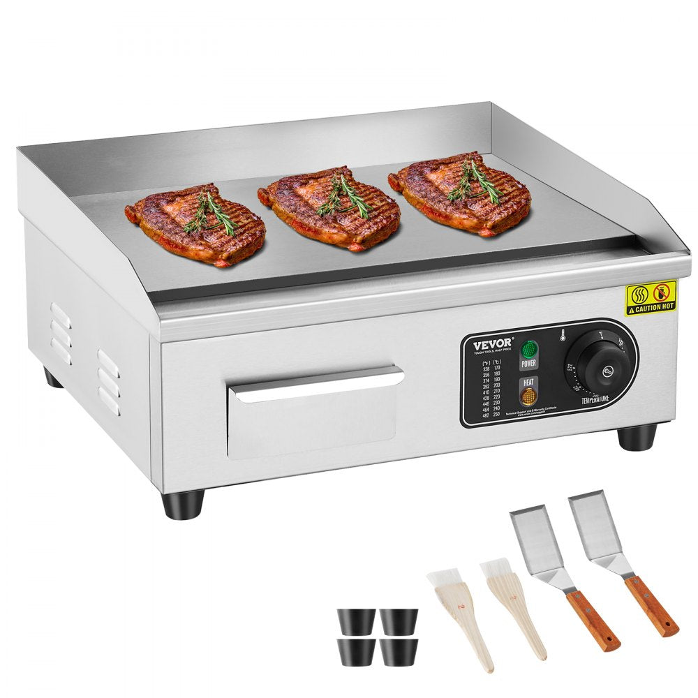 HT-450 - VEVOR Electric Griddle with 122-572°F Temp Control, A3 Iron Plate