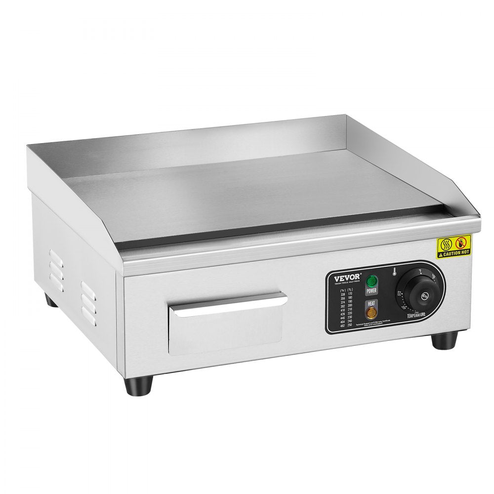 HT-450 - VEVOR Electric Griddle with 122-572°F Temp Control, A3 Iron Plate