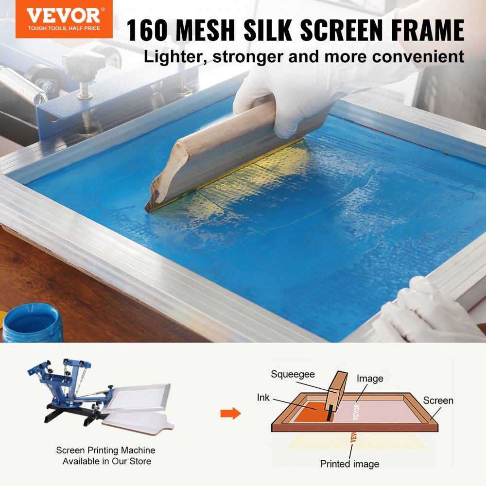 010288330861 - 18x20" DIY T-Shirt Screen Printing Kit with 6 Frames