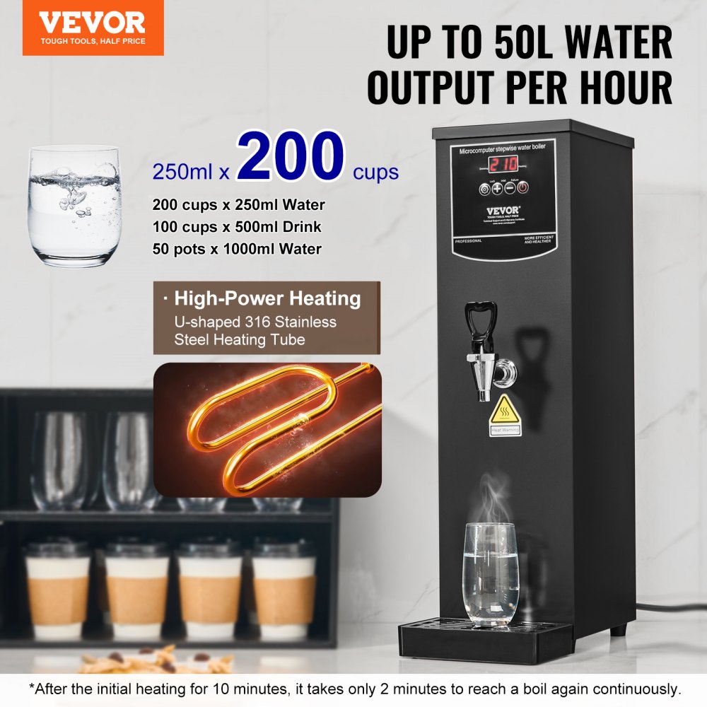 KW-15SA - 50L Electric Hot Water Dispenser with Steel Body and Temperature Control