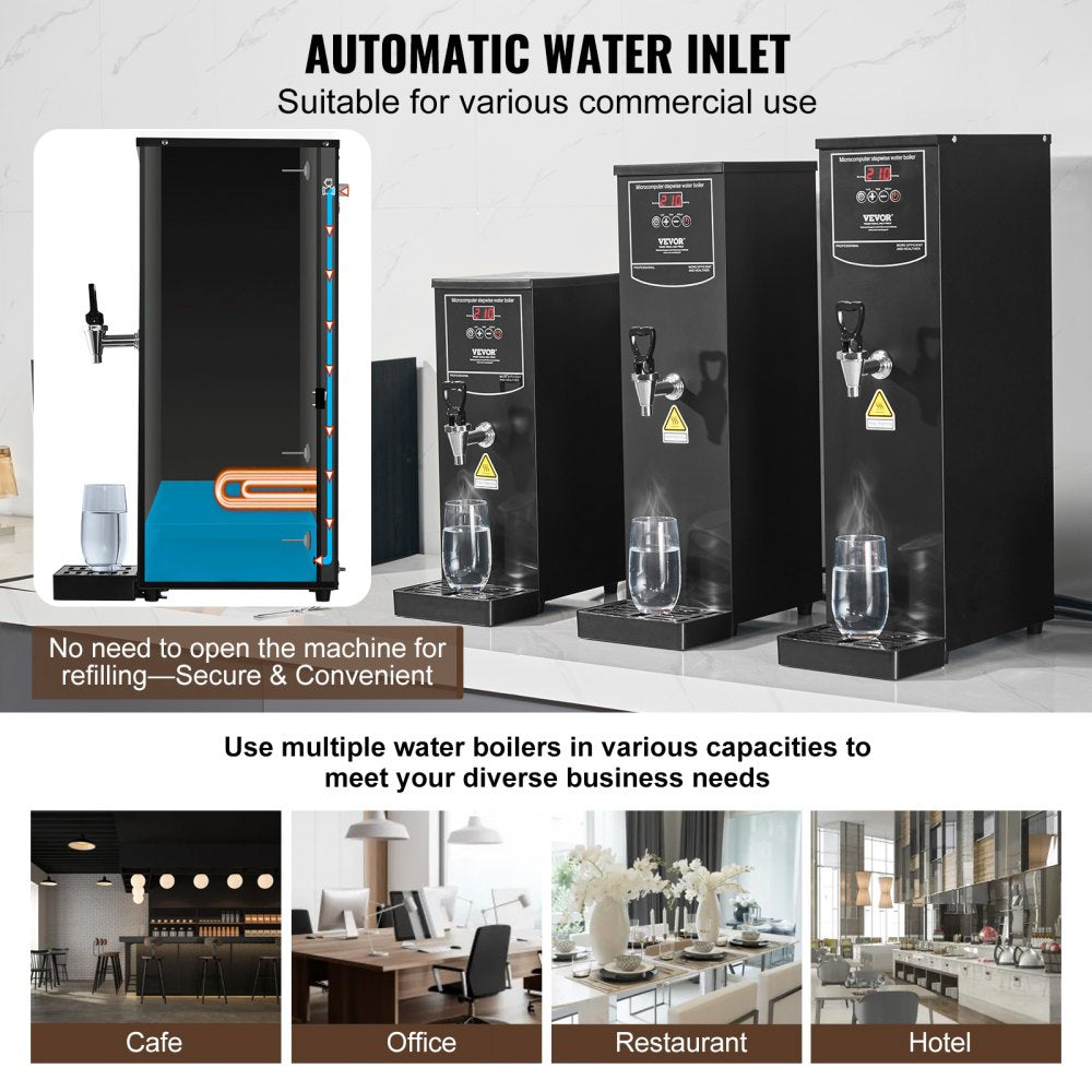 KW-20SA - 20L Stainless Steel Hot Water Dispenser with LED Display