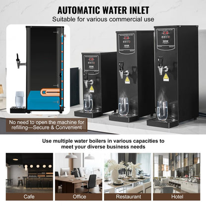 KW-20SA - 20L Stainless Steel Hot Water Dispenser with LED Display