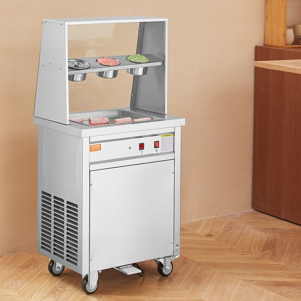 CBJF-1DC-350 - 350mm Stainless Steel Fried Ice Cream Roll Maker