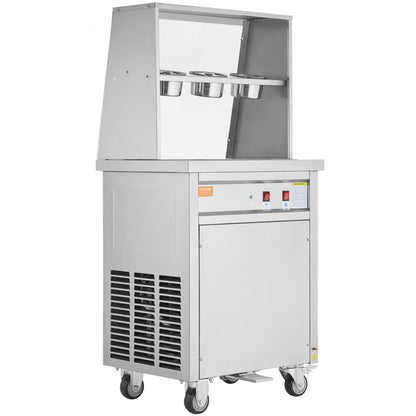 CBJF-1DC-350 - 350mm Stainless Steel Fried Ice Cream Roll Maker