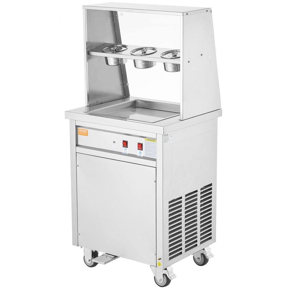 CBJF-1DC-350 - 350mm Stainless Steel Fried Ice Cream Roll Maker