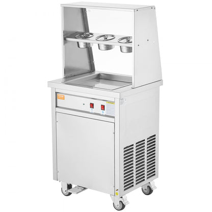 CBJF-1DC-350 - 350mm Stainless Steel Fried Ice Cream Roll Maker