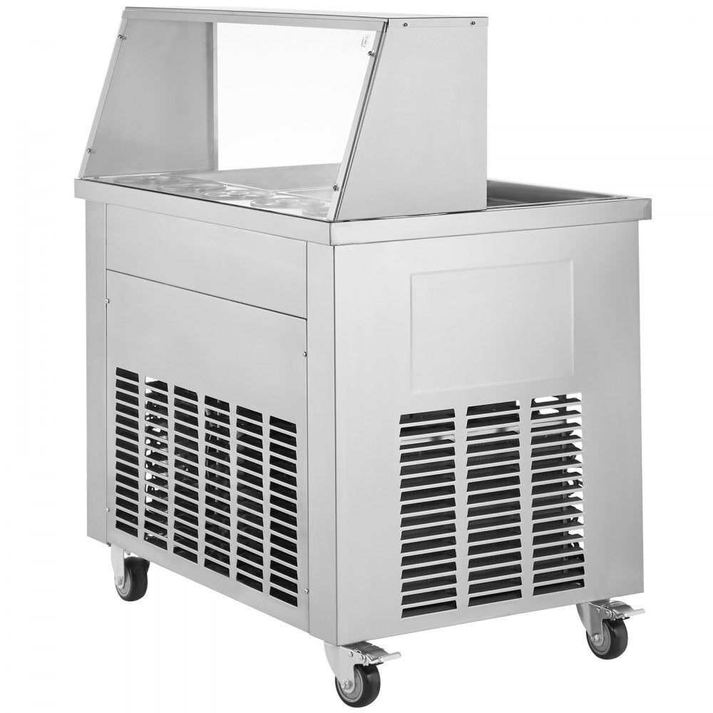 CBJF-2D5B - Stainless Steel 13.8" Ice Cream Roll Maker with Rapid Cooling