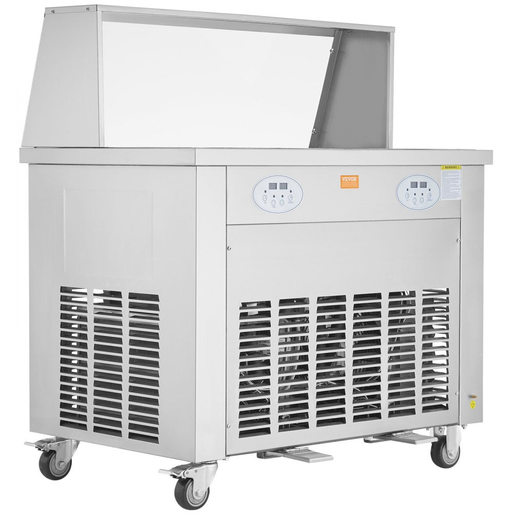 CBJF-2D5B - Stainless Steel 13.8" Ice Cream Roll Maker with Rapid Cooling