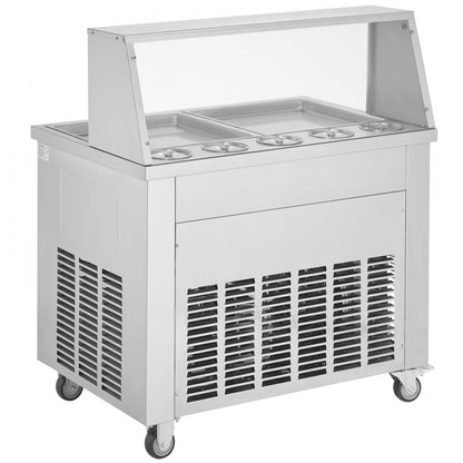 CBJF-2D5B - Stainless Steel 13.8" Ice Cream Roll Maker with Rapid Cooling
