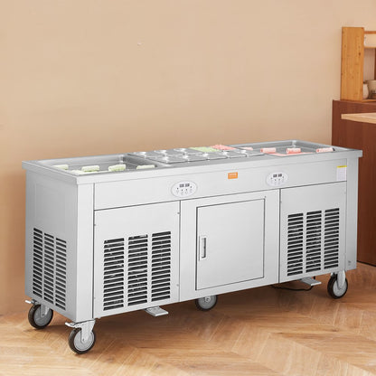 CBJF-2D10A - Rapid Cooling Fried Ice Cream Roll Machine with Defrost Options
