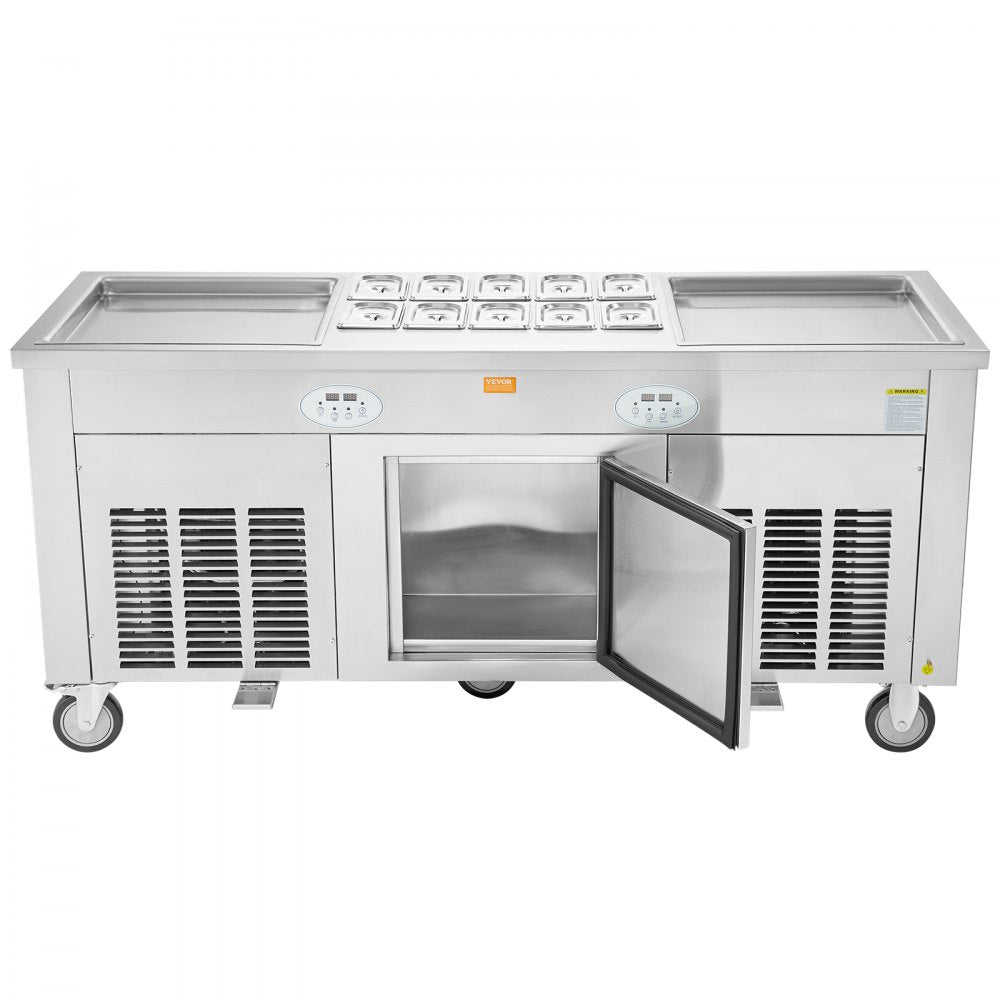 CBJF-2D10A - Rapid Cooling Fried Ice Cream Roll Machine with Defrost Options