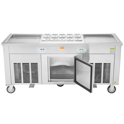 CBJF-2D10A - Rapid Cooling Fried Ice Cream Roll Machine with Defrost Options