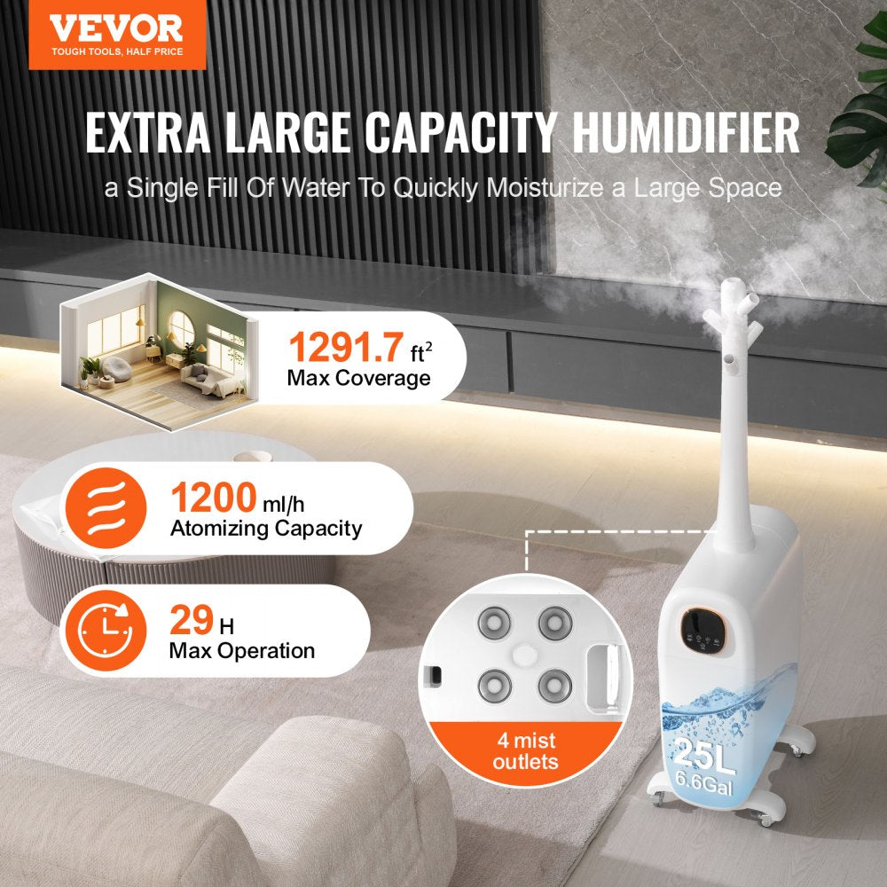 WT-3925L - VEVOR Industrial Humidifier for 1291.7 ft² Spaces