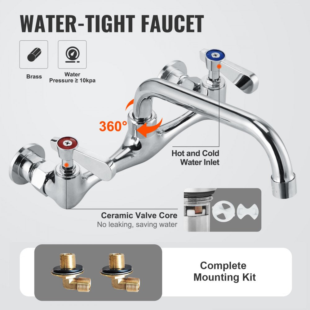 S1C-242413 - Durable Stainless Steel Prep Sink for Commercial Use
