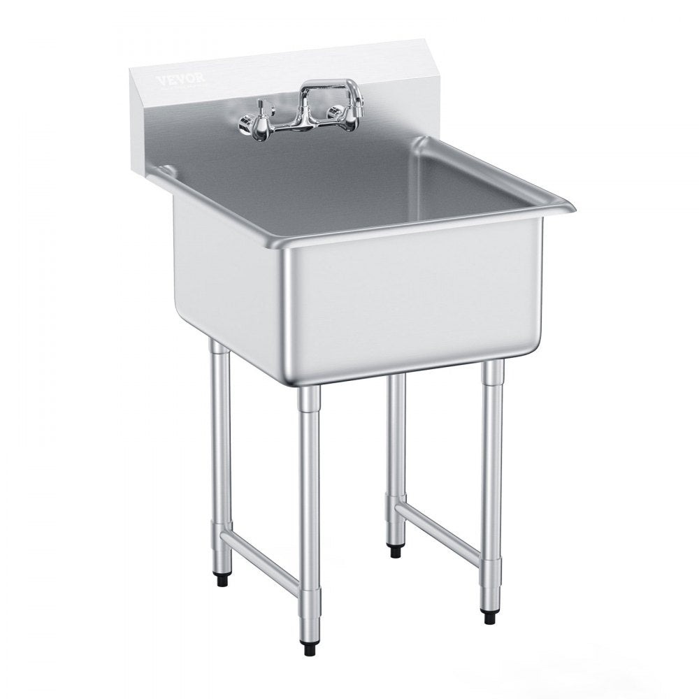 S1C-242413 - Durable Stainless Steel Prep Sink for Commercial Use