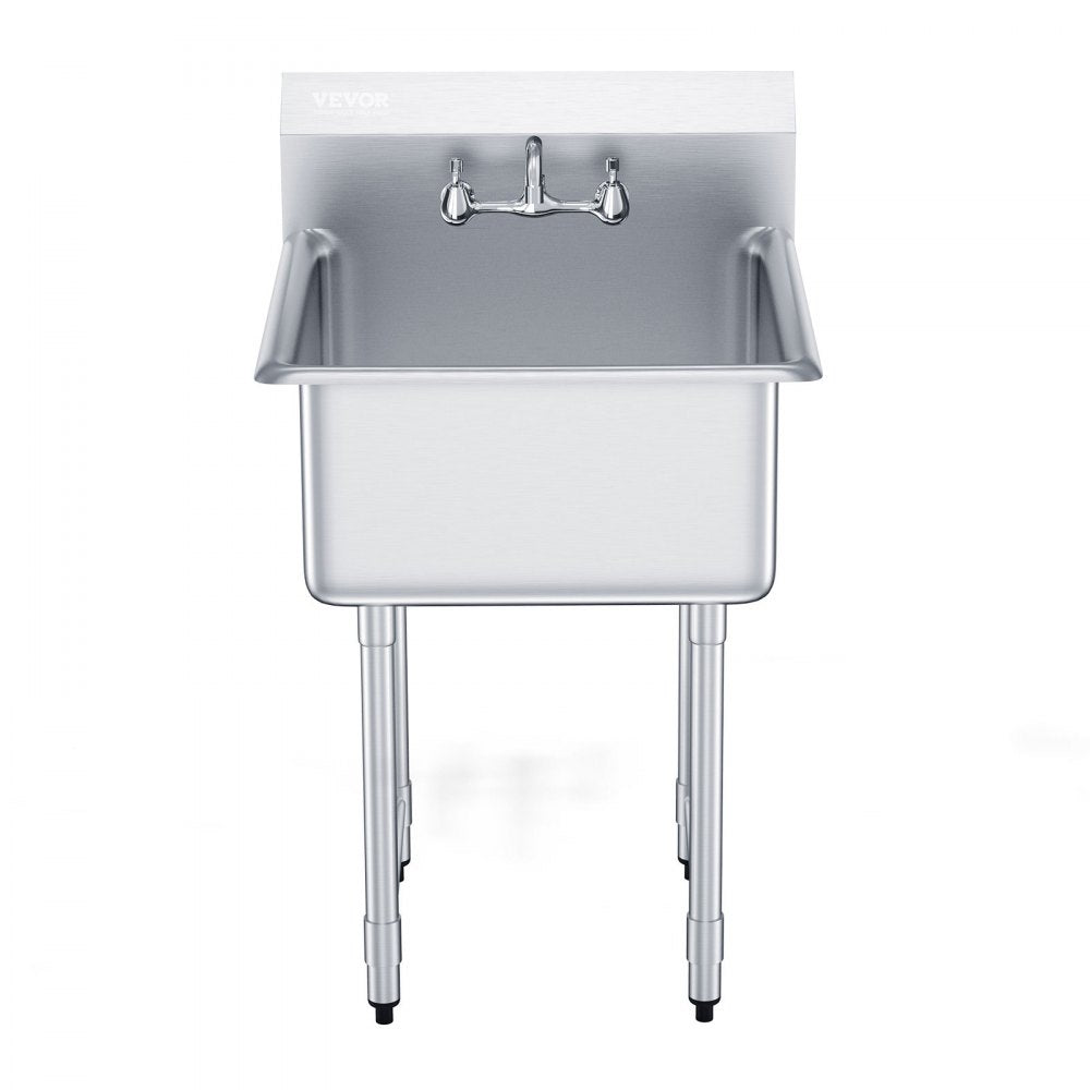S1C-242413 - Durable Stainless Steel Prep Sink for Commercial Use
