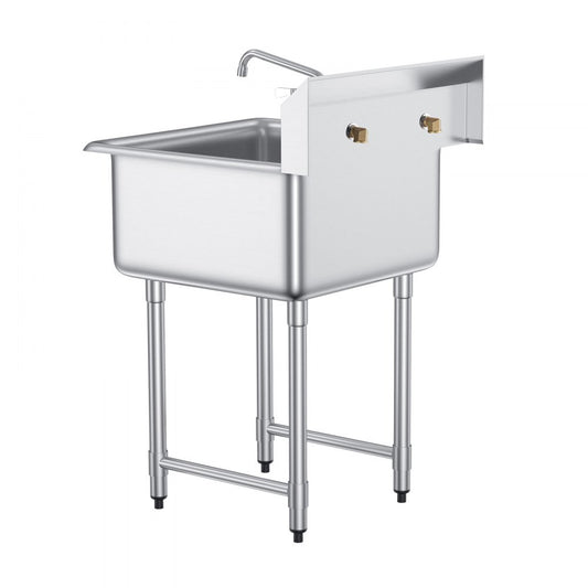 S1C-242413 - Durable Stainless Steel Prep Sink for Commercial Use