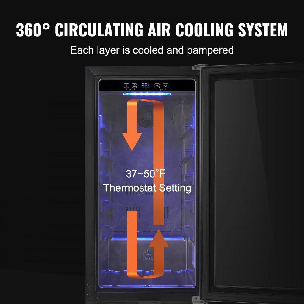 SC-90W - Efficient 96-Can VEVOR Wine Cooler with Frost-Free Air System