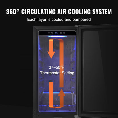 SC-90W - Efficient 96-Can VEVOR Wine Cooler with Frost-Free Air System