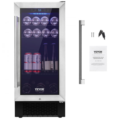SC-90W - Efficient 96-Can VEVOR Wine Cooler with Frost-Free Air System
